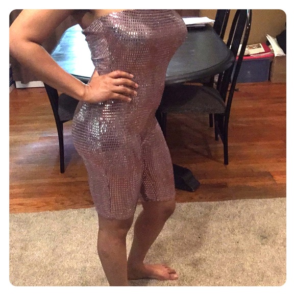 Pink metallic Romper - Picture 1 of 4